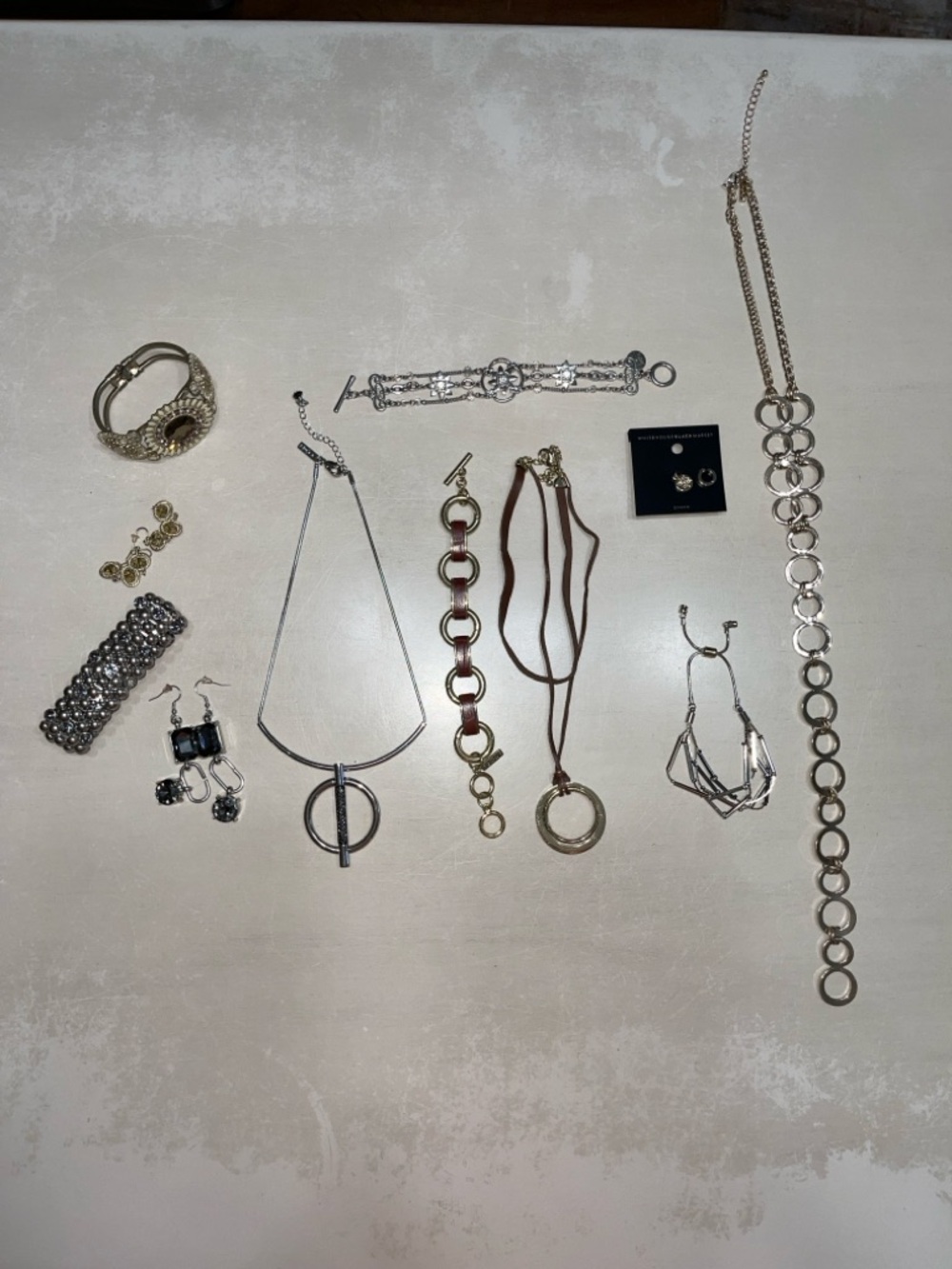 White House Black Market Silver and Gold Tone Mixed Jewelry Set
